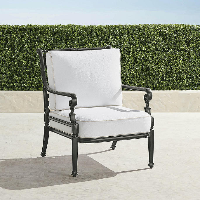 Carlisle Lounge Chair with Cushions in Slate Aluminum