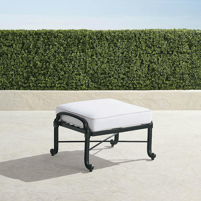 Carlisle Ottoman in Onyx Aluminum