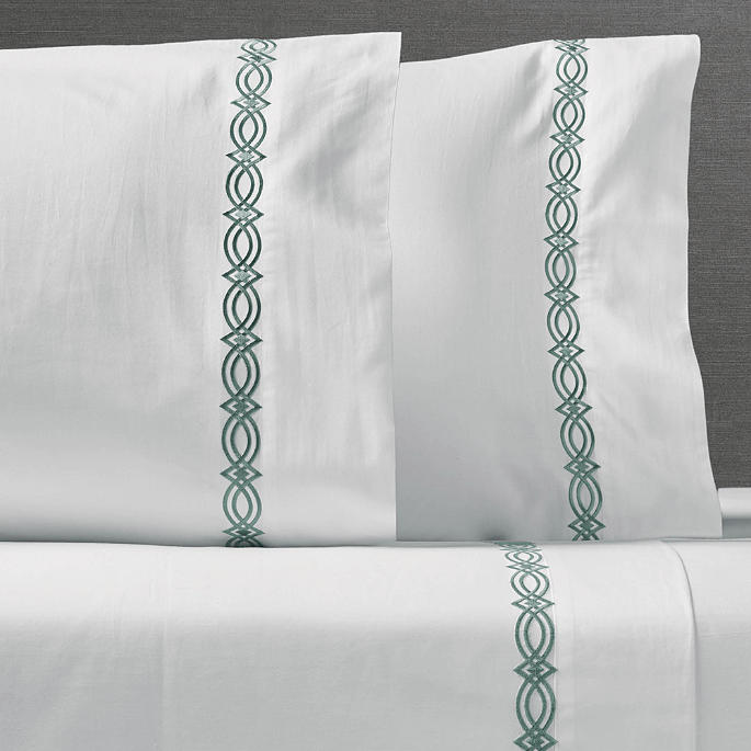 Frontgate Resort Collection Diamond Lattice Sateen Pillowcases, Set of Two