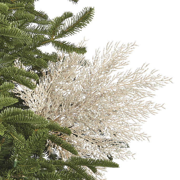 Glitter Pine Sprays, Set of Six