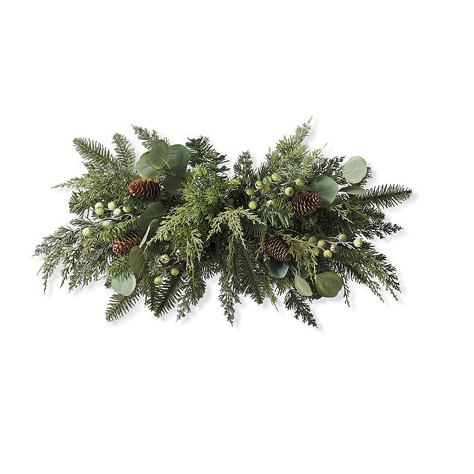 Majestic Holiday Sconce Swags, Set of Two