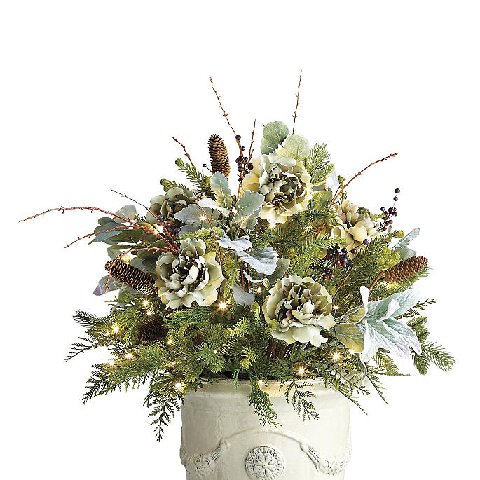 Peony And Pine Cone Urn Filler