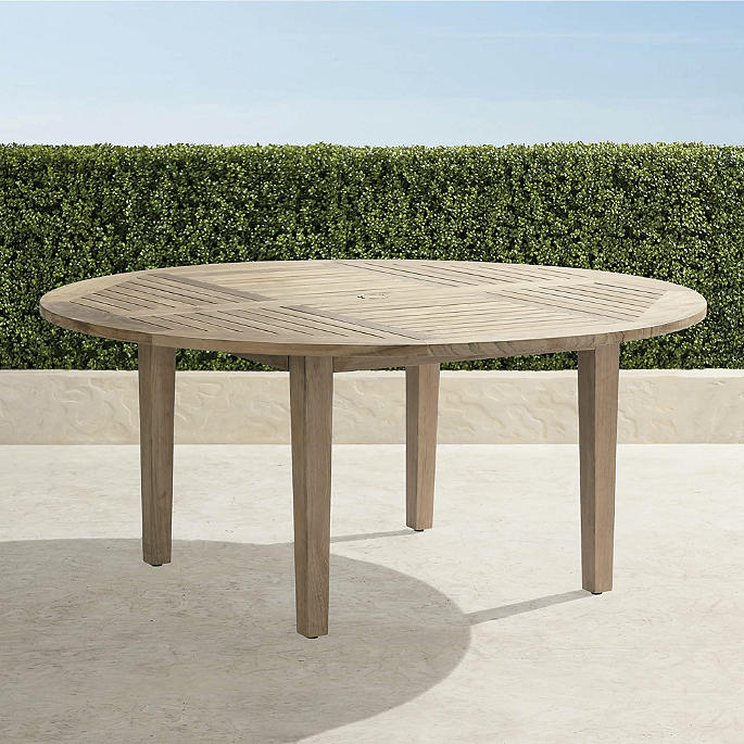 Classic 60\" Round Gathering Table in Weathered Teak