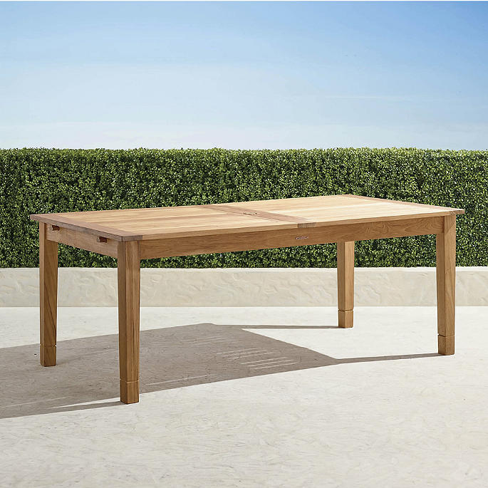 Classic Teak Extendable Dining Table in Natural Finish