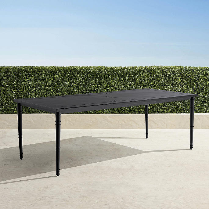 Angelina Dining Table in Jet Black Aluminum