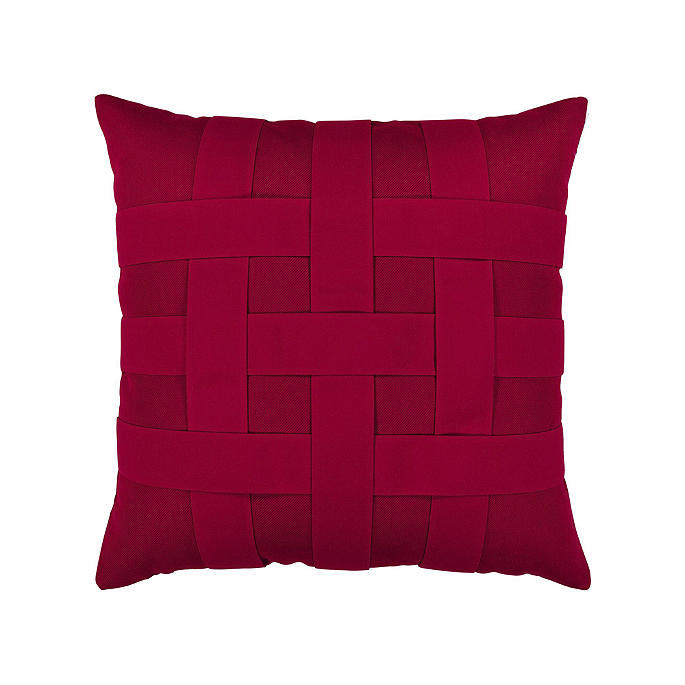 Basketweave Indoor/Outdoor Pillow by Elaine Smith