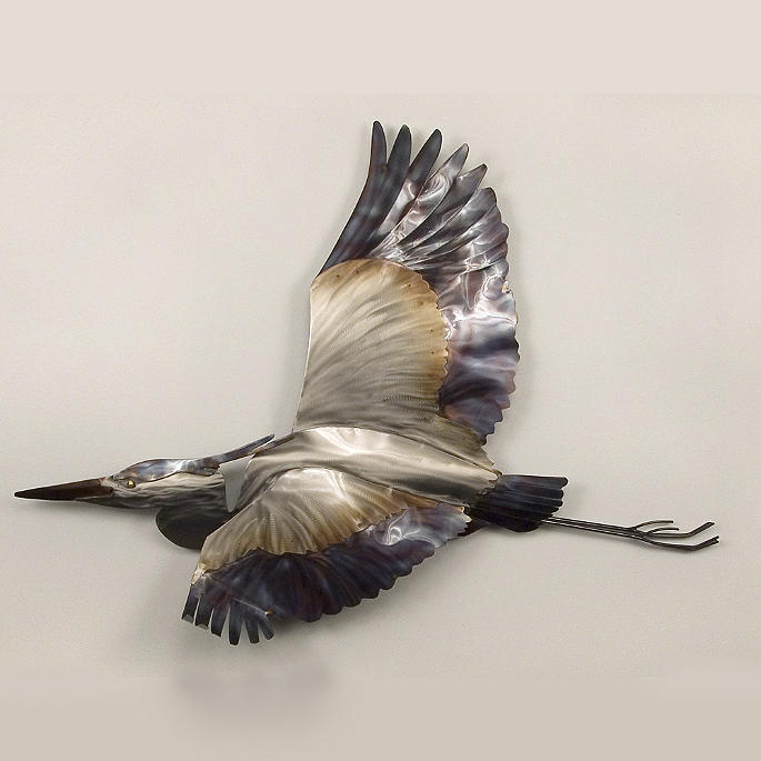 Blue Heron in Flight Indoor/Outdoor Wall Art