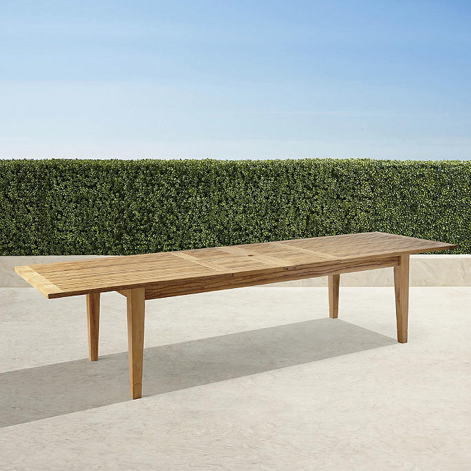 Cassara Classic Estate Extendable Dining Table in Natural Teak