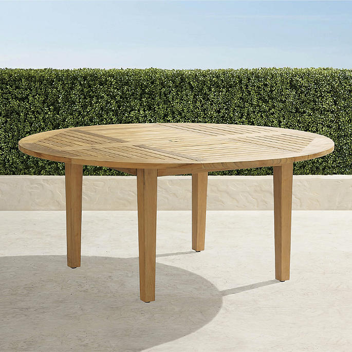 Classic 60\" Round Gathering Table in Natural Teak