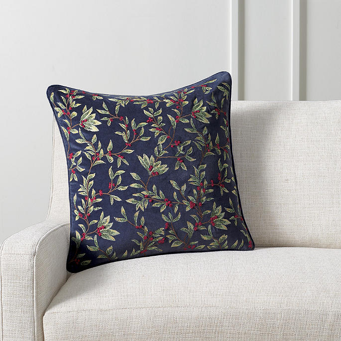 Holly Leaf Pillow Cover