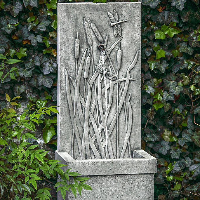 Dragonfly Stone Wall Fountain
