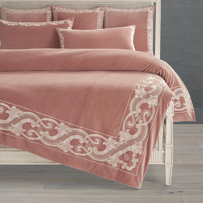 Nicolette Embroidered Velvet Bedding Collection