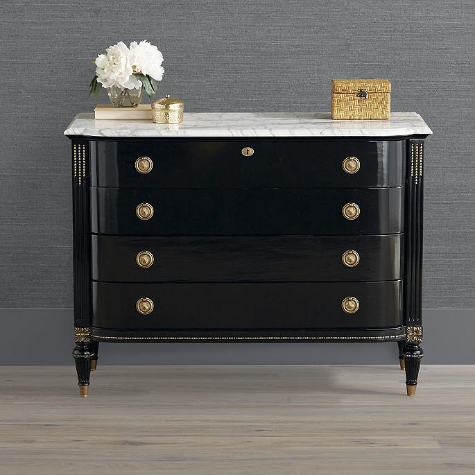 Regency 4-Drawer Bow Front Chest