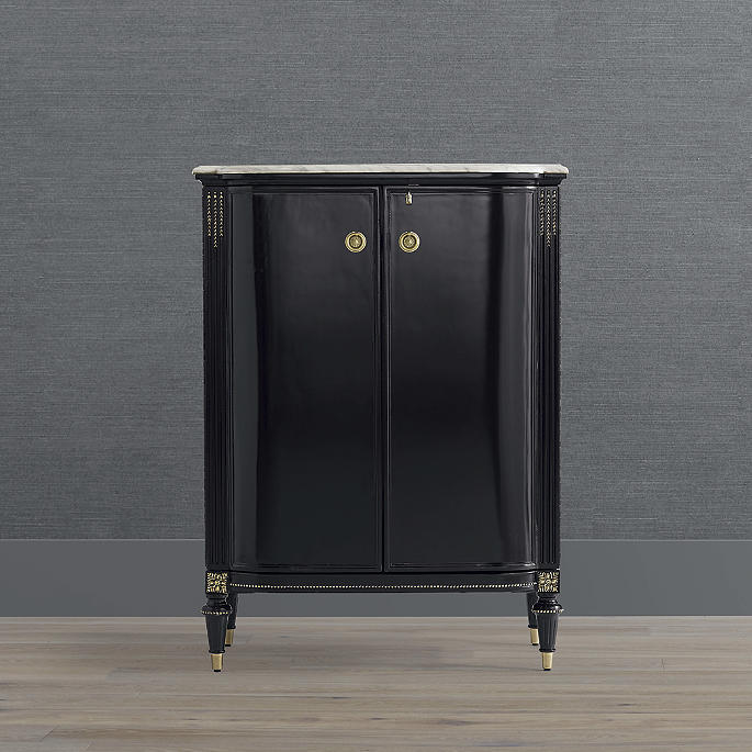 Regency Bow Front Bar Cabinet