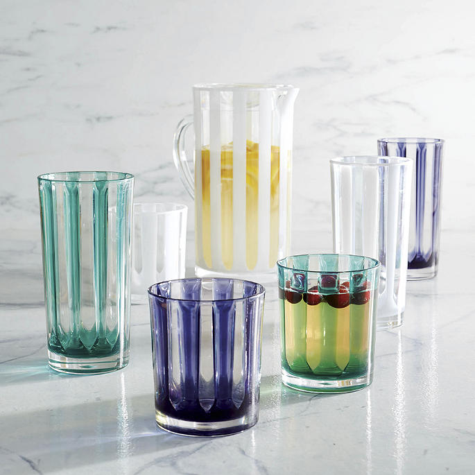 Riviera Striped Acrylic Drinkware