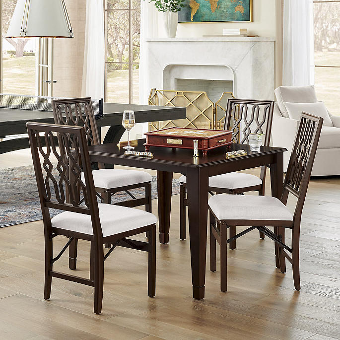 Square Folding Table with Set of Four Chairs