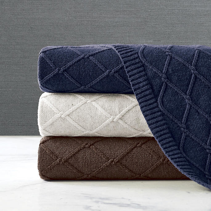 Sweater Knit Lambswool Throw