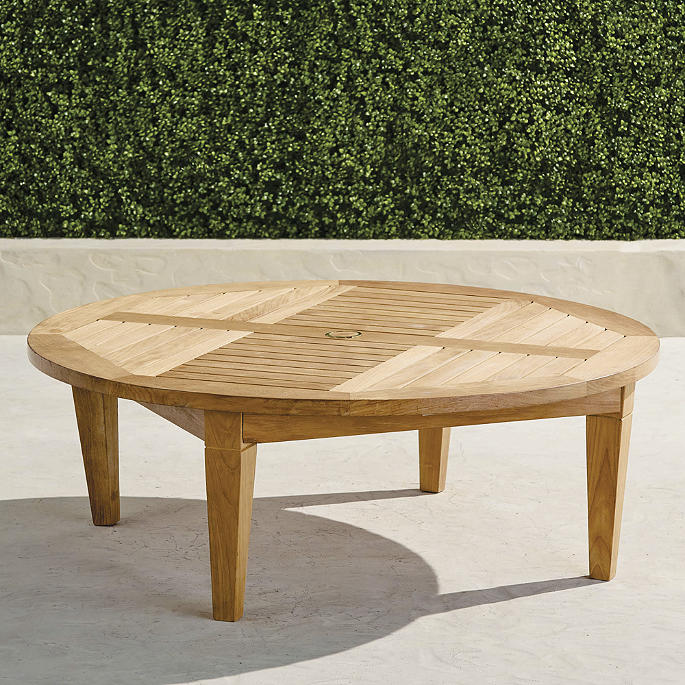 Teak Chat Table in Natural