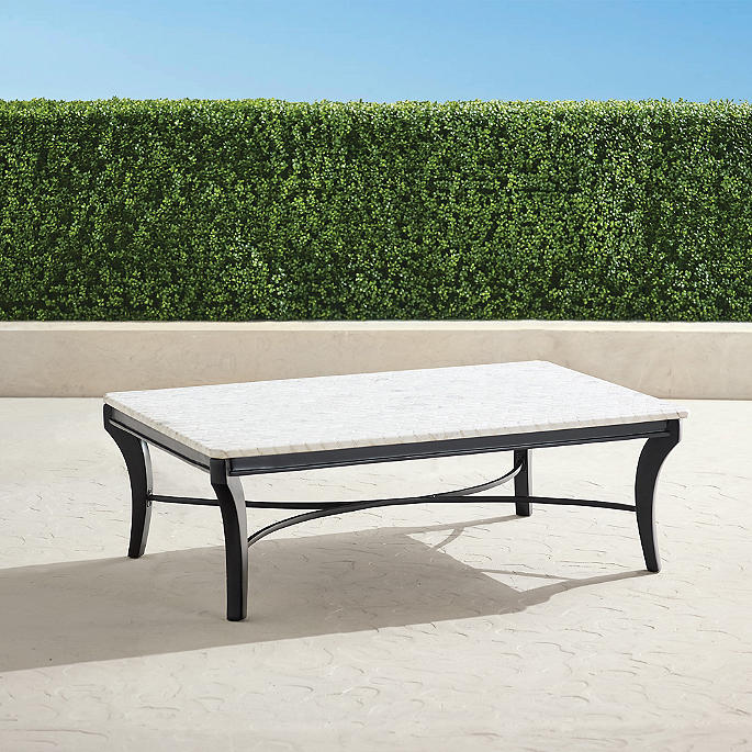 Amherst Mosaic Aluminum Rectangular Coffee Table
