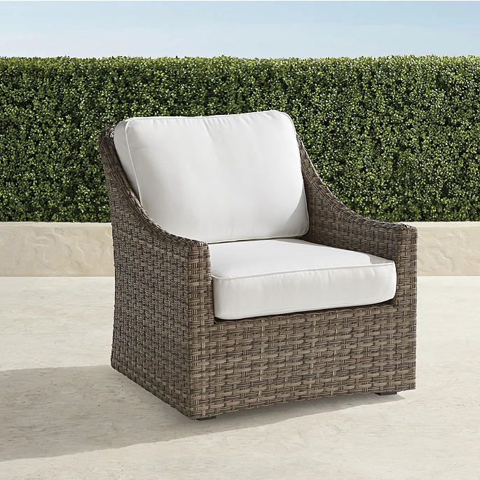 Ashby Lounge Chair with Cushions in Putty Wicker