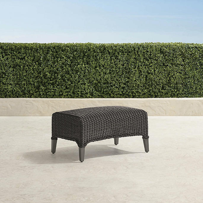 Beckham Ottoman in Dark Sienna Wicker