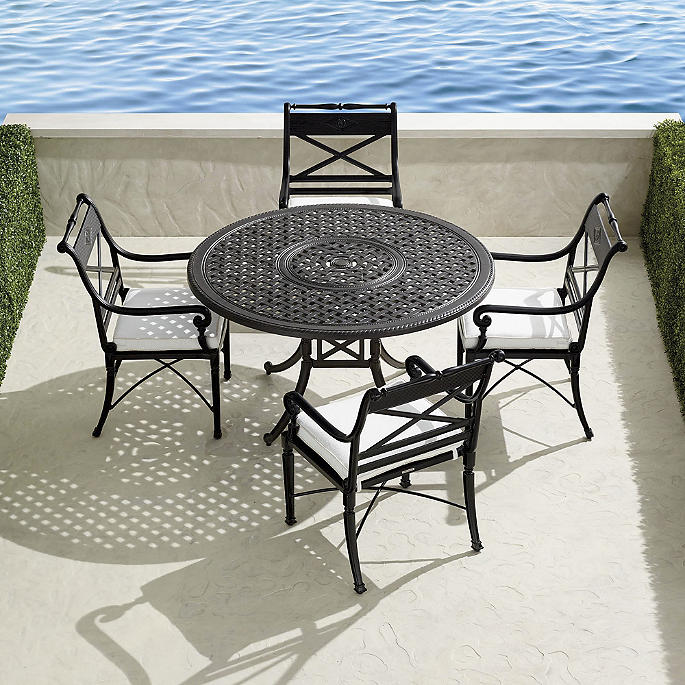 Carlisle 5-pc. Round Dining Set in Onyx Aluminum