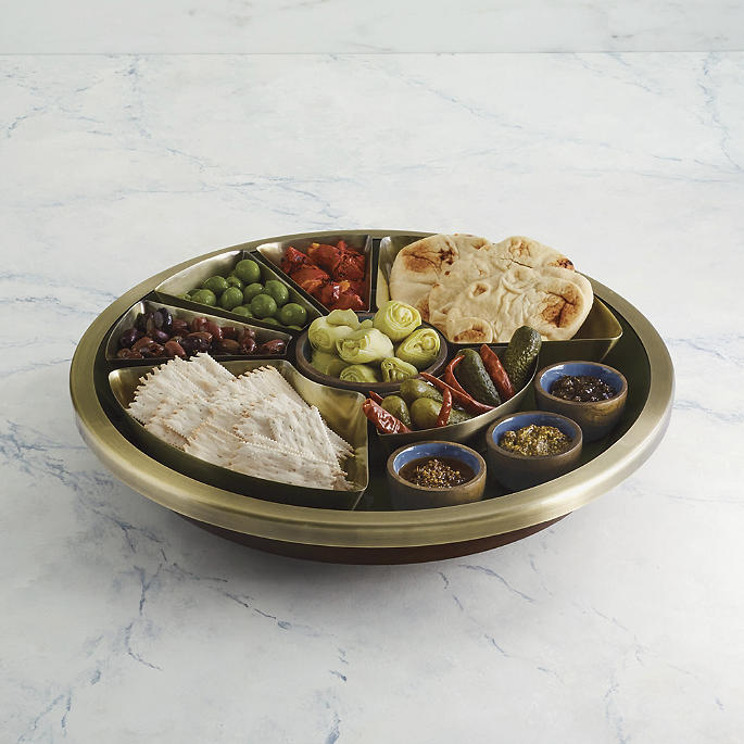 Chef Symon Lazy Susan with Snack Servers