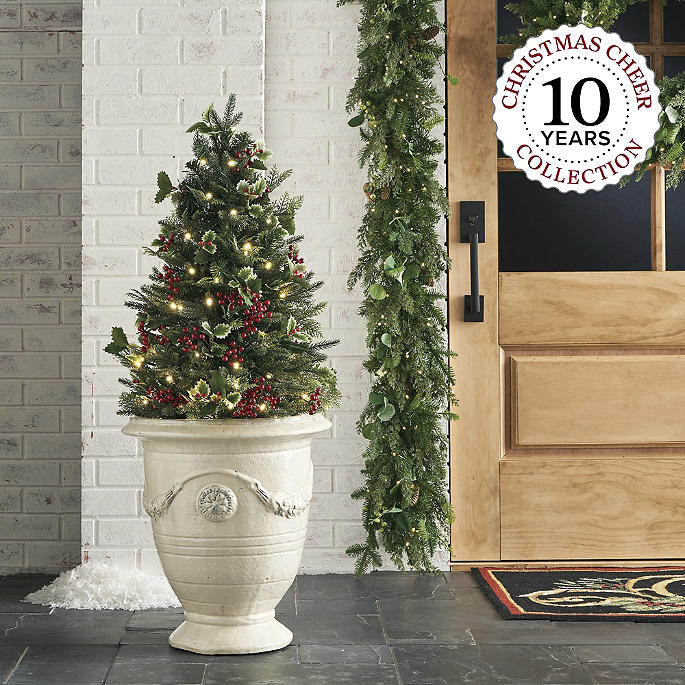 Christmas Cheer 3 ft. Pathway Trees, Set of Two
