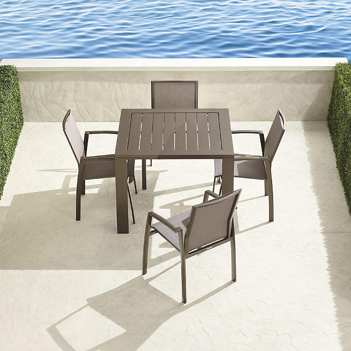 Frontgate Resort Collection&trade; Newport 5-pc. Sq. Aluminum Dining Set