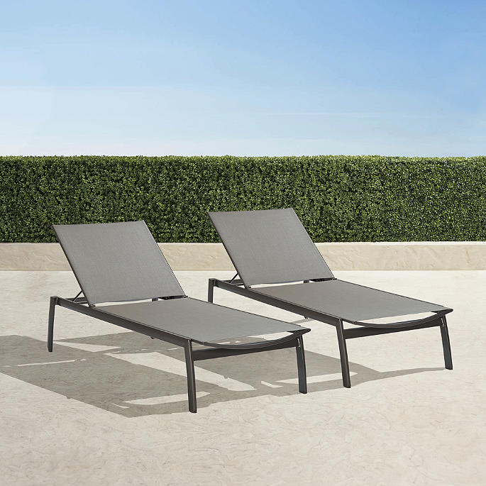 Frontgate Resort Collection™ Newport Aluminum Chaises, Set of Two