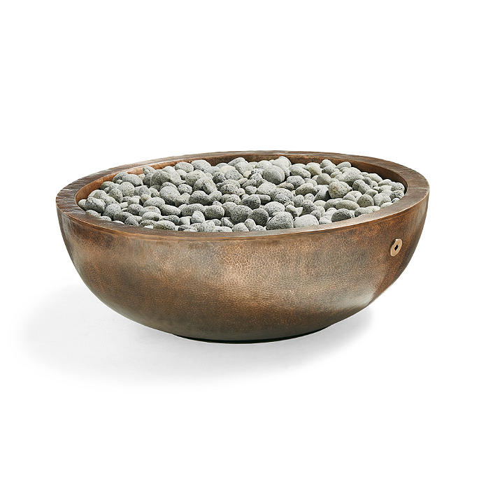 Hammered Copper Fire Pit Cover