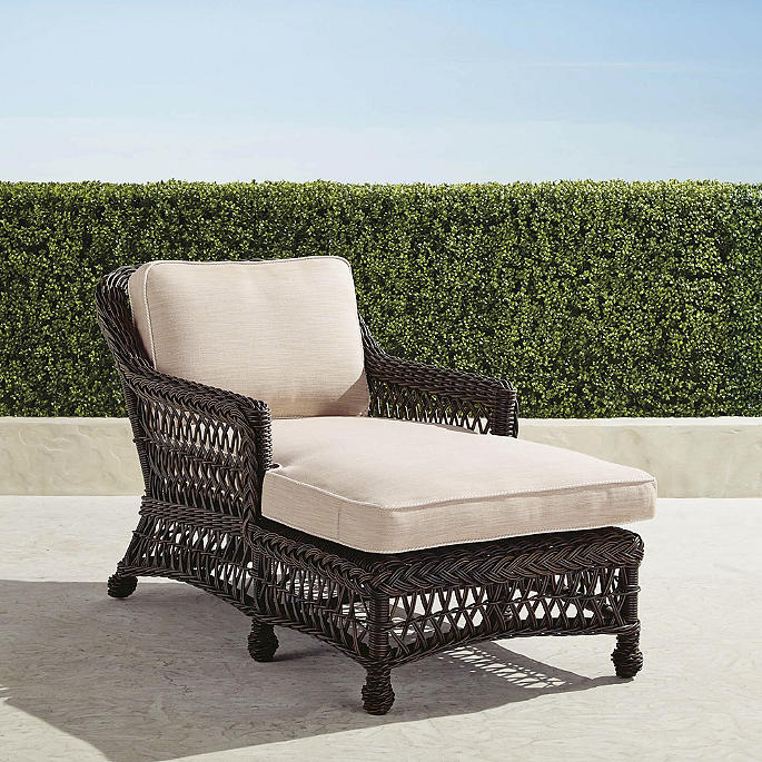 Hampton Chaise in Black Walnut Wicker