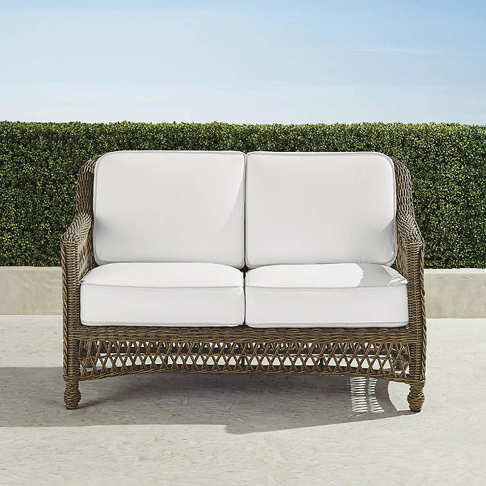Hampton Loveseat in Driftwood Wicker