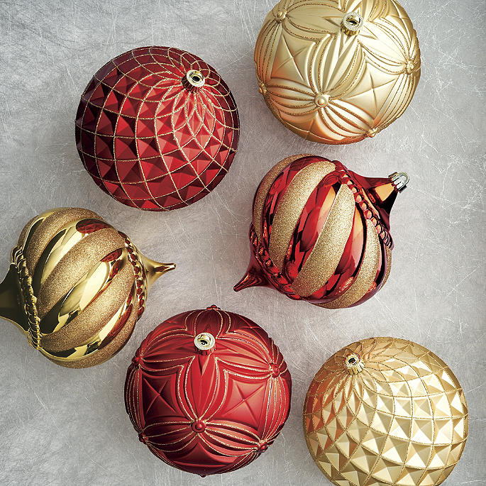 Indoor and Outdoor Mixed Ornaments, Set of Six