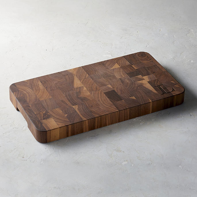 Personalized Black Walnut Butcher Board with Monogram