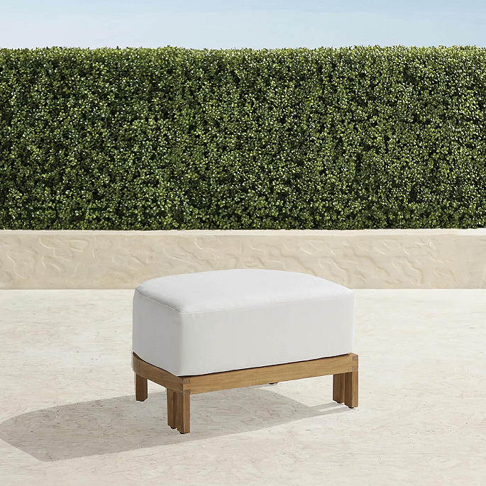 Porticello Ottoman in Natural Teak