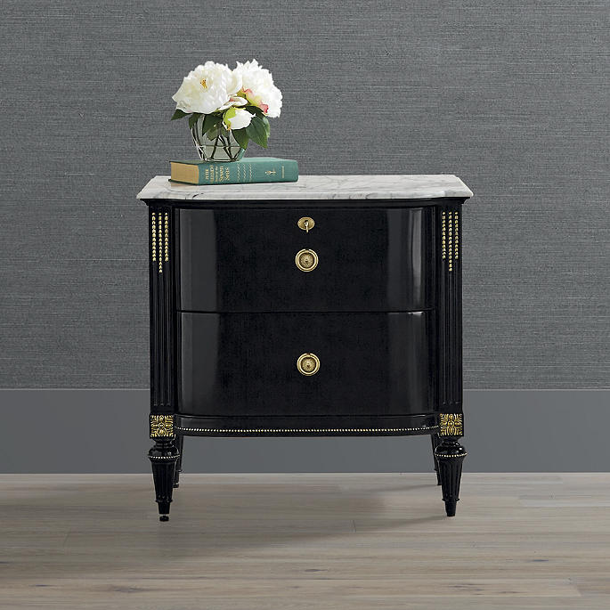 Regency Bow Front Nightstand