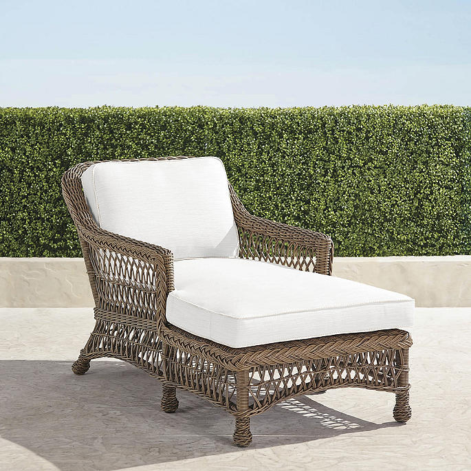 Hampton Chaise in Driftwood Wicker