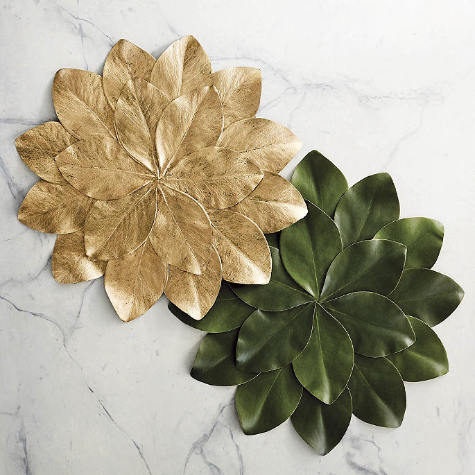 Magnolia Leaf Placemats, Set of Four