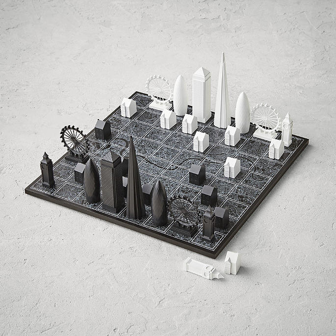 Skyline Chess Acrylic/Wood Map Edition