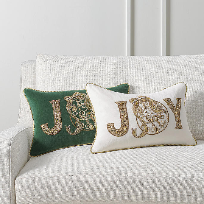 Beaded Joy Pillow Cover