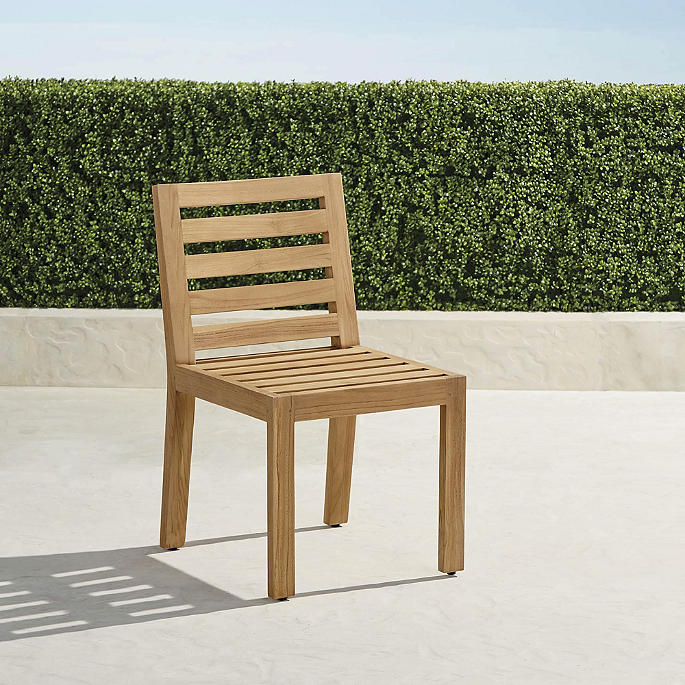 Calhoun Dining Side Chairs in Natural Teak. Set of Two