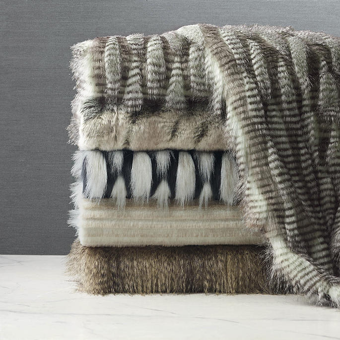 Couture Faux Fur Throws