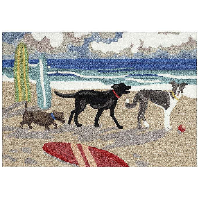 Dogs on the Beach Door Mat