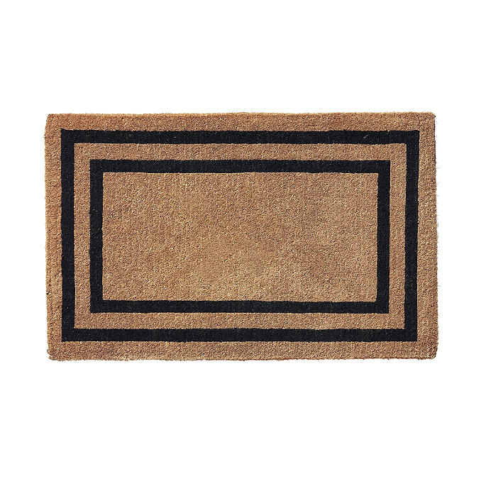 Double Border Monogrammed Door Mat