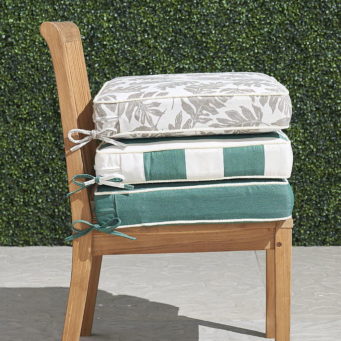 Double-Piped Outdoor Chair Cushion with Cording