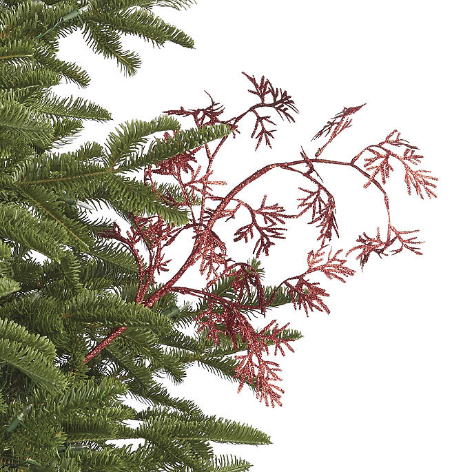 Glitter Cedar Stems, Set of Six