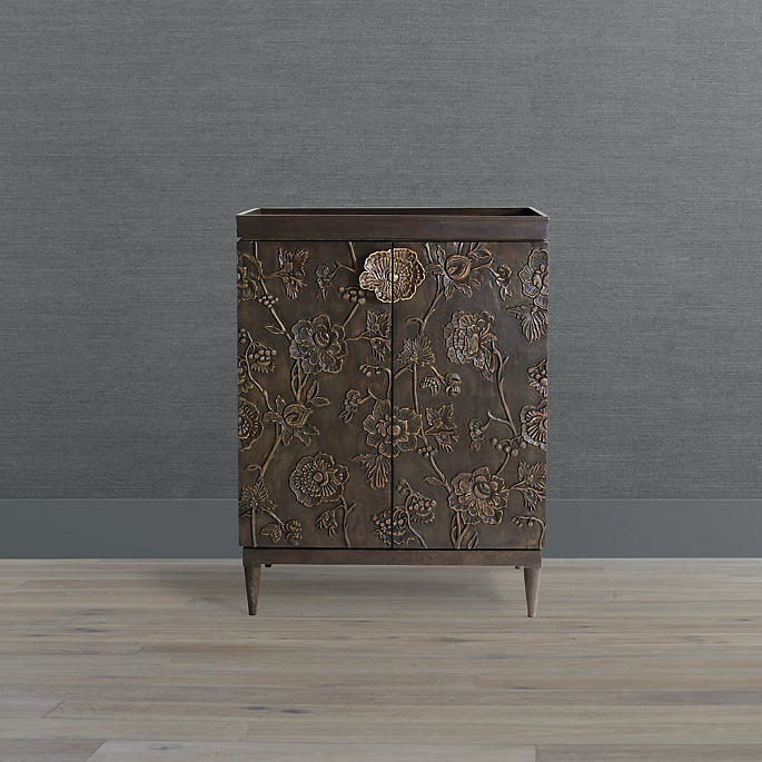 Miri Hand Carved Bar & Storage Cabinet