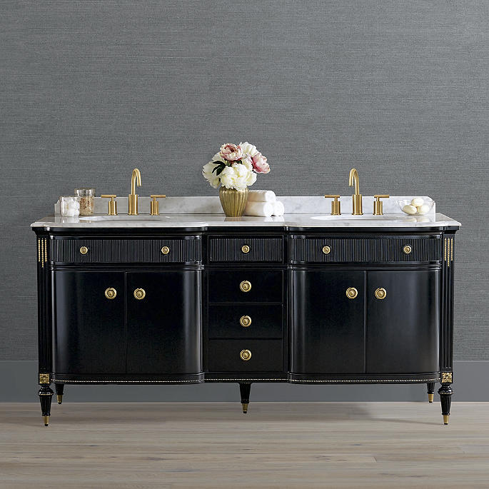Regency Bow Front 72\" Double Bath Vanity