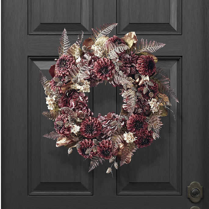 Shades of Merlot Wreath